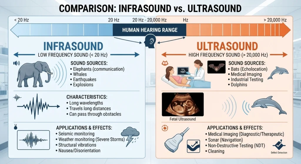 Infrasound vs Ultrasound