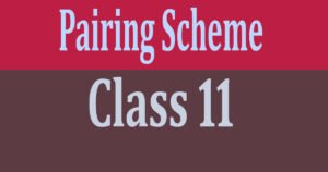 Pairing Scheme of Class 11 2022