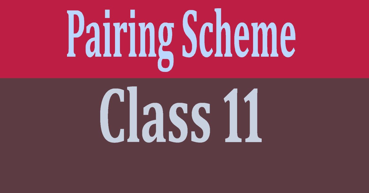 Pairing Scheme of Class 11 2022