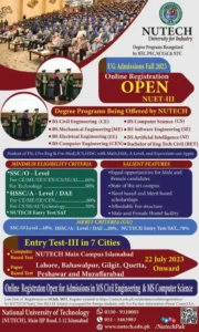 NUTECH Admission 2023