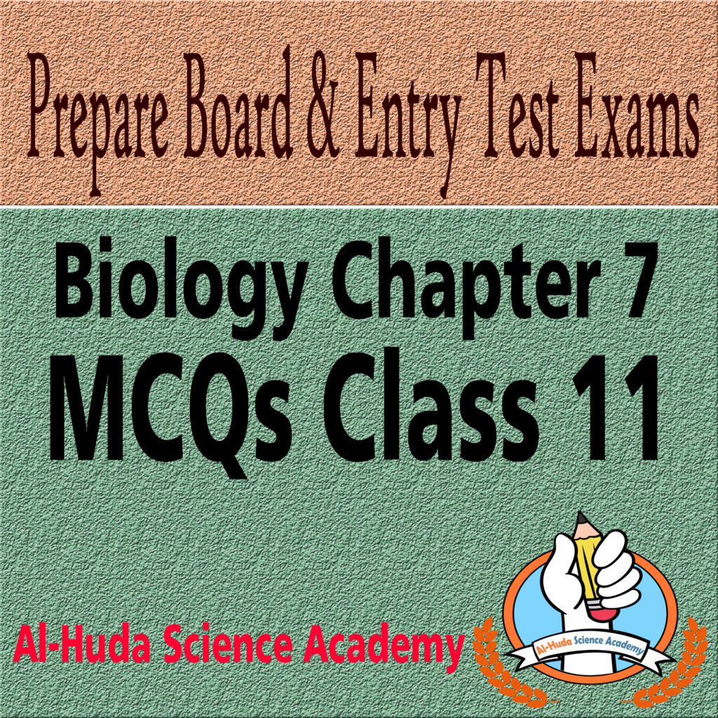 Biology Chapter 7 MCQs Class 11 - Ahsa.Pk