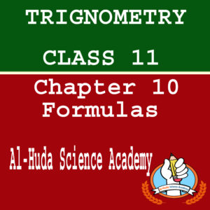 Math Class 11 Chapter 10 Formulas