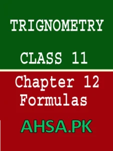 Math Class 11 Chapter 12 Formulas