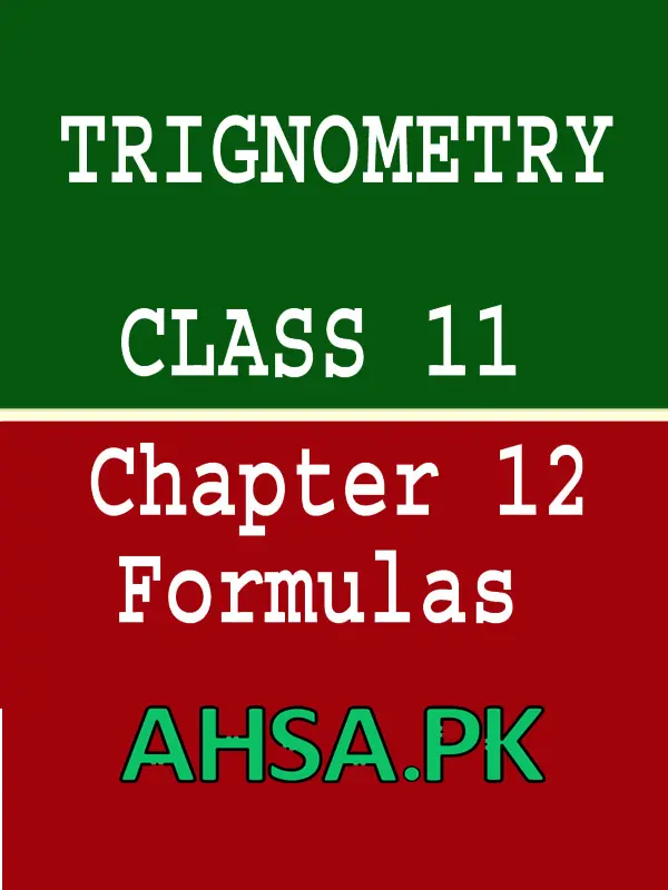 Math Class 11 Chapter 12 Formulas