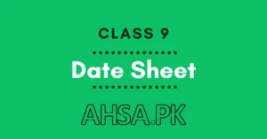 BISE Punjab Boards Class 9 Date Sheet