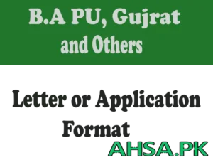Letter or Application Format for BA English