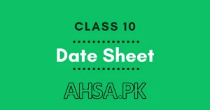 BISE Punjab Board Class 10 Date Sheet