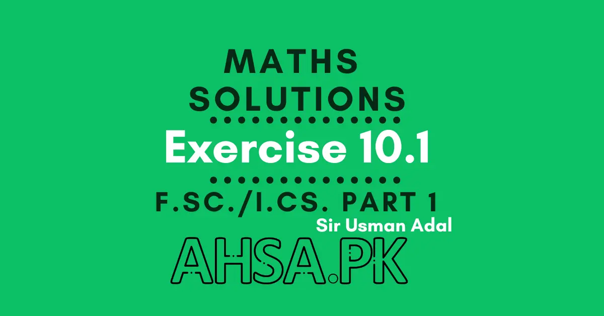 Exercise 10.1 Class 11 Math