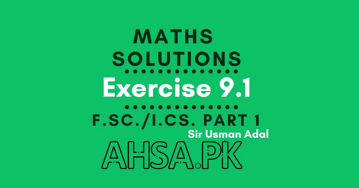 Exercise 9.1 Class 11 Math, in PDF