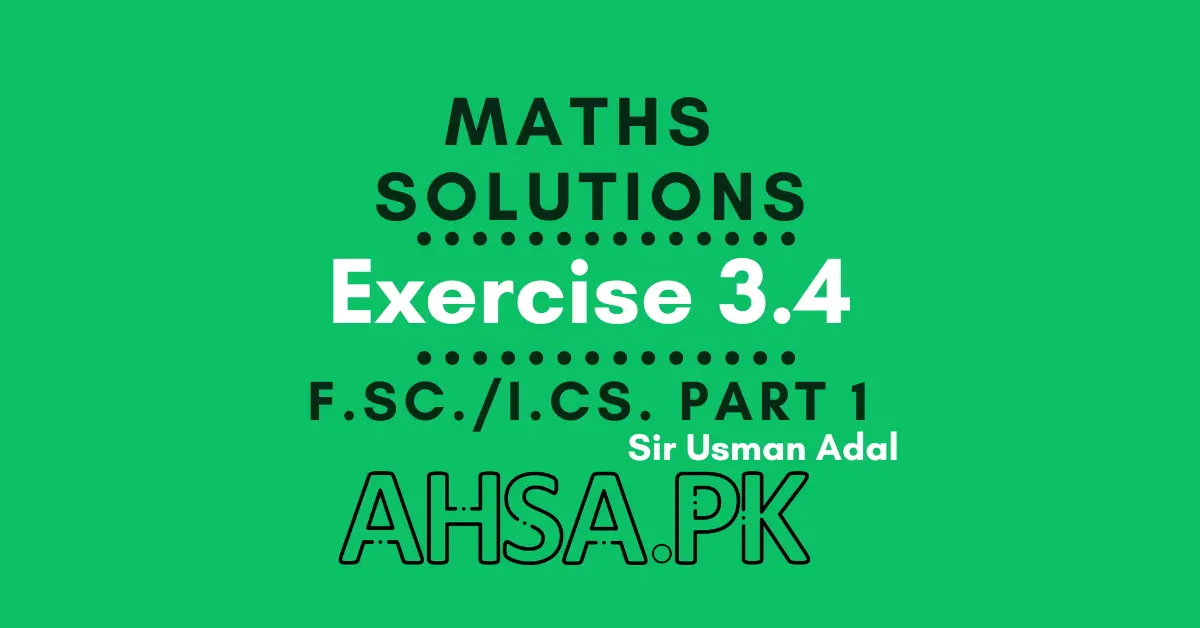 Exercise 3.4 Class 11 Math, in PDF