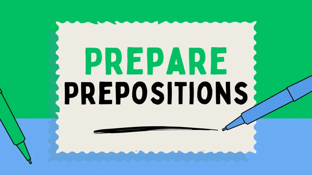 prepare prepositions