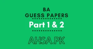 BA Guess Papers of PU, Sargodha, and Gujrat University