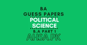 BA Part 1 Political Science Guess Paper