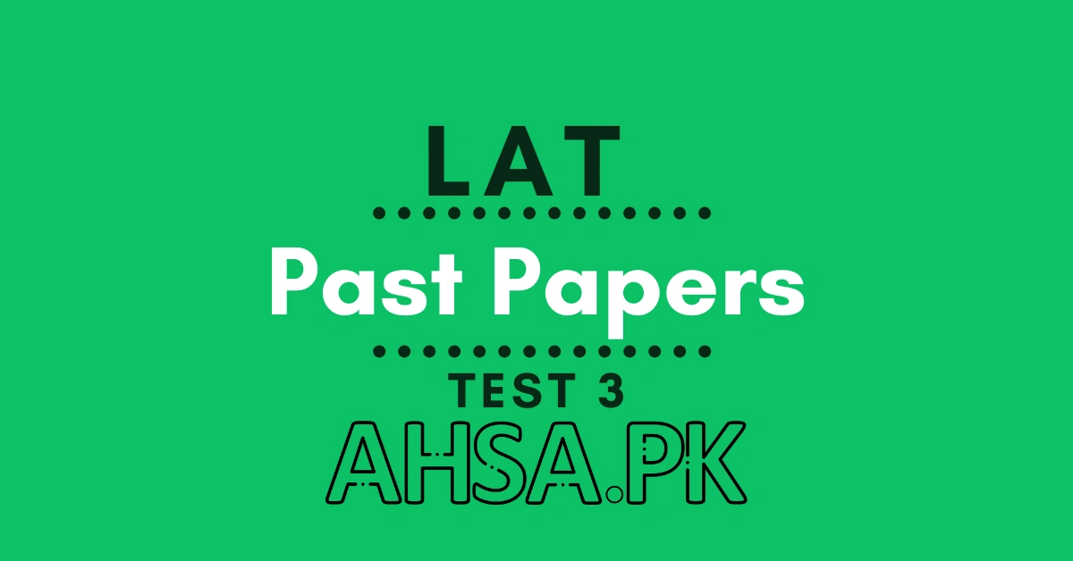 Prepare LAT past papers test 3
