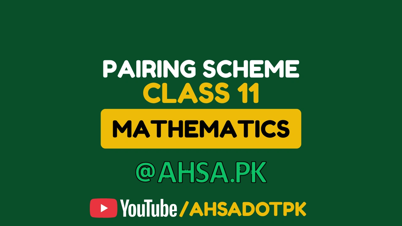 11Th Class Math Pairing Scheme