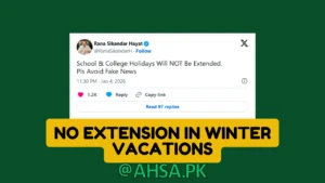 No Extension in Winter Vacations, Schools Reopen January 12